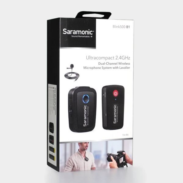 Saramonic Blink 500 B1 Kit Inalambrico con mic corbatero ultracompacto y Receptor Doble