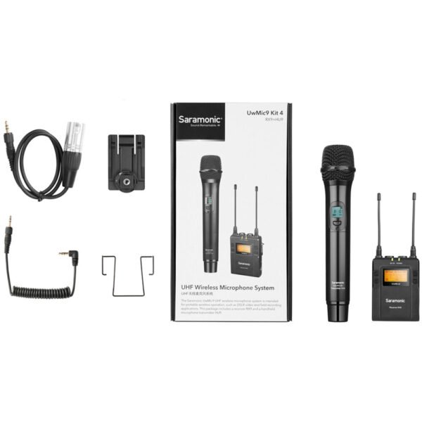 Saramonic UwMic9 Kit4, Kit inalambrico para camara con mic de mano metalico. - Imagen 2