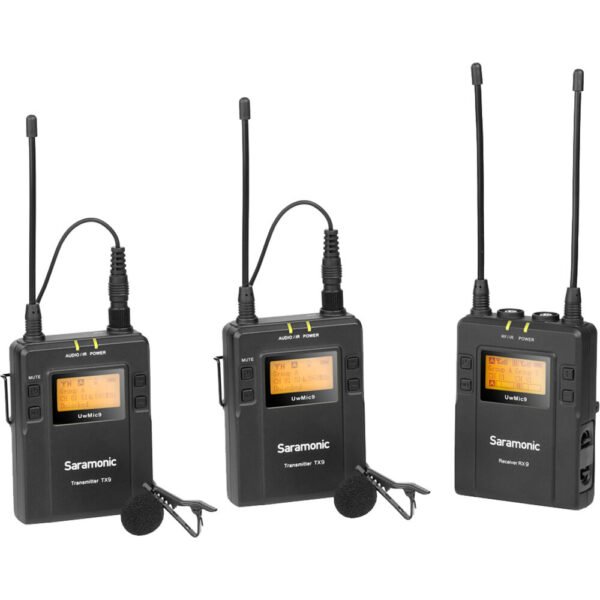Saramonic UWMIC9 Kit2 Kit inalambrico doble de uso simultaneo con mic corbatero