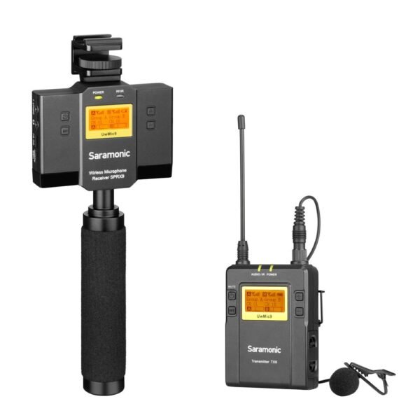 Saramonic UwMic9-Kit 12 Kit inalambrico con receptor doble ,mezclador y microfono corbatero